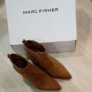 Marc Fisher Tan Suede Pointed Boots